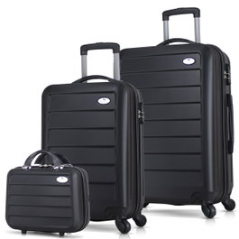 Zoozie Bags Juego de Maletas de 3 Piezas Negro